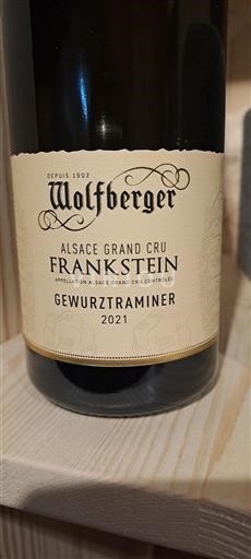 Alzacija Alsace Grand Cru Grand Cru Wolfberger Frankstein 2021