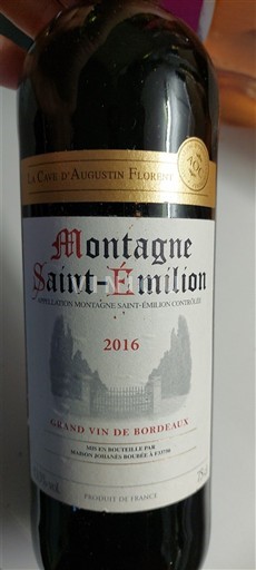 Bordeaux Montagne-Saint-Émilion La Cave Augustin Florent 2016