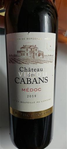 Bordeaux Médoc Cru Bourgeois Château Des Cabans 2018