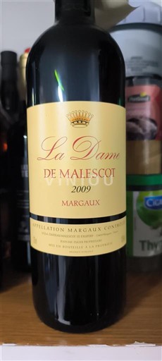 Burdeos Margaux Château Malescot Saint-Exupéry La Dame de Malescot 2009