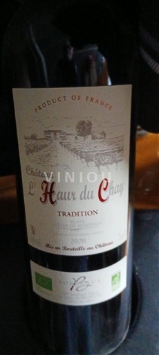 Bordeaux Blaye-Côtes-de-Bordeaux Château L'Haur du Chay Tradition 2020