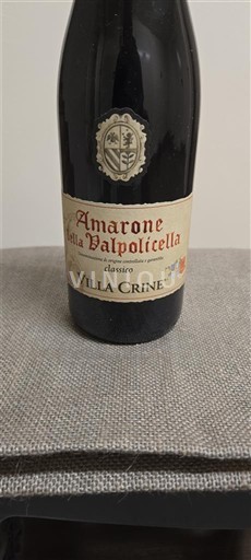 Vinos Rouge sec classico Villa Crine 2016 Italia Véneto Amarone della Valpolicella DOCG