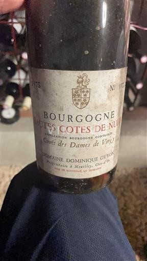 Burgundsko Hautes Côtes de Nuits Domaine Dominique Guyon des Dames de Vergy 1975