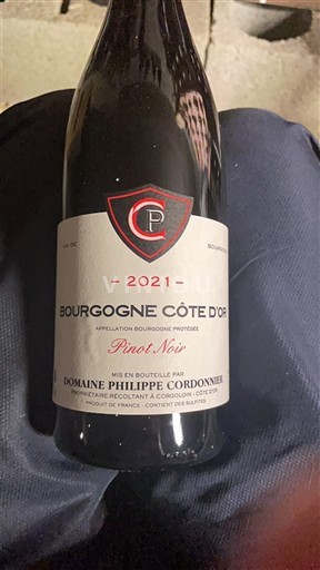 Burgundy Burgundy Côte d'Or Domaine Philippe Cordonnier Pinot Noir 2021