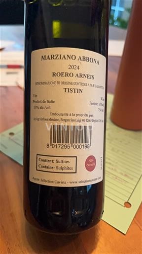 Piemonte Roero Marziano Abbona Tistin 2024