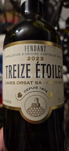 Valais Fendant Cave Orsat SA Treize Étoiles 2023