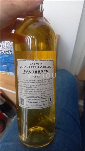 Bordeaux Sauternes Château Caillou 2022
