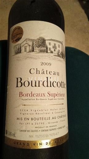 Bordo Bordo superior Château Bourdicotte 2009