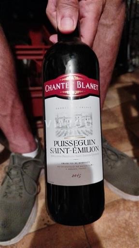 Bordeaux Puisseguin-saint-émilion Chante Blanet 2015