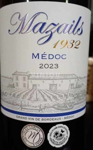 Bordeaux Médoc Château Mazails Cru Bourgeois 2023