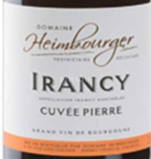 Bourgogne Irancy Domaine Heimbourger Père et Fils Pierre 2020