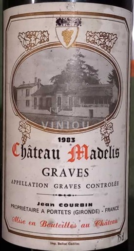 Bordeaux Graves Château Madelis 1983