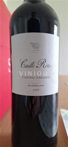 Languedoc Minervois Château Argères Caille Rôtie 2019
