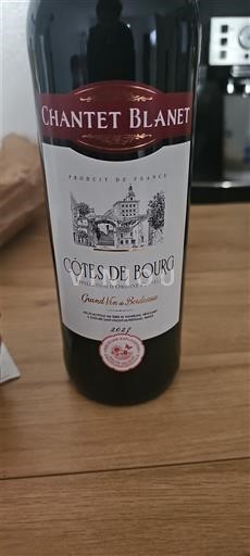 Бордо Кот-де-Бур. Chantet Blanet 2021