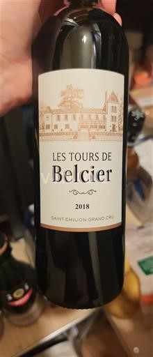 Bordeaux Saint-Émilion Grand Cru Grand Cru Les Tours de Belcier 2018