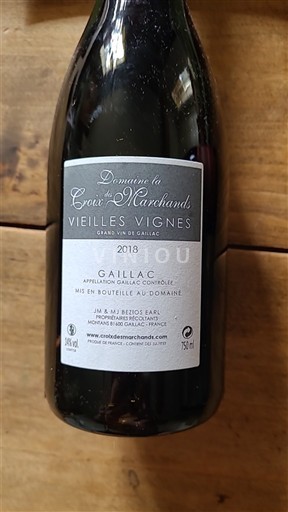 Sudoeste Gaillac Domaine La Croix des Marchands Vieilles Vignes 2018