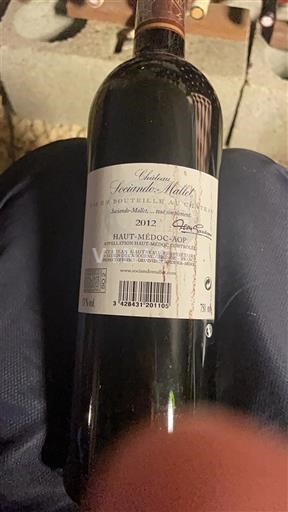 Bordeaux Haut-Médoc Château Sociando-Mallet Grand vin de bordeaux 2012