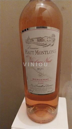 Sudoeste Bergerac Haut Montlong Vin d'une Nuit 2015
