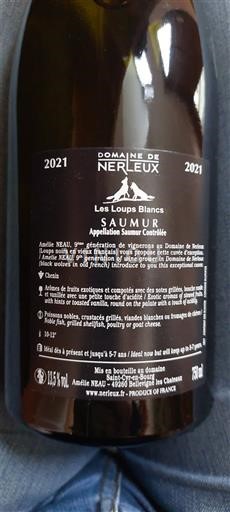 Thung lũng sông Loire Saumur Domaine Nerleux Les Loups Blancs 2021