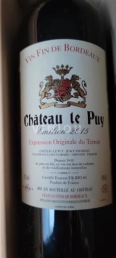 Bordeaux Francs-côtes-de-bordeaux Château Le Puy Emilien 2015
