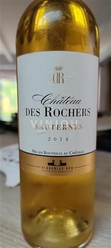 Bordeaux Sauternes Domaine Des Rochers 2014