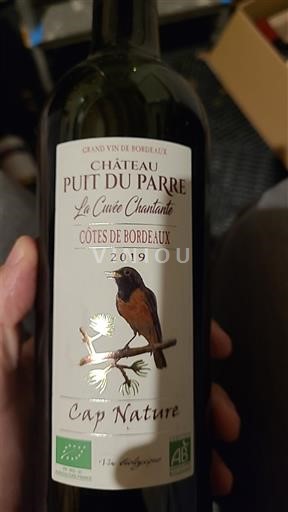Bordeaux Côtes-de-Bordeaux Château Puit du Parre La Chantante 2019