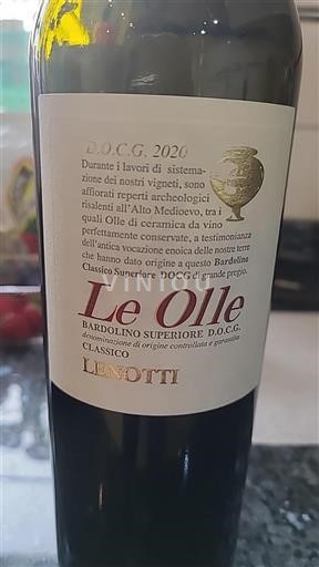 Vénétie Bardolino superiore Lenotti Le Olle 2020