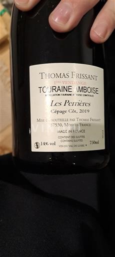 Thung lũng sông Loire Touraine-amboise Thomas Frissant Les Perrières 2019