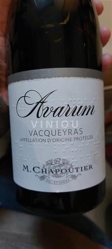 Vallée du Rhône Vacqueyras M. Chapoutier Avarum Non Millésimé