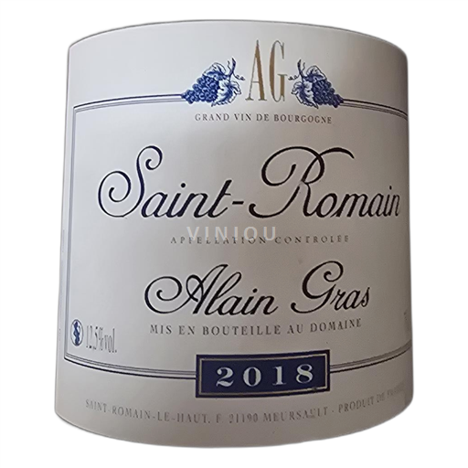 Burgundy Saint-Romain Alain Gras 2018