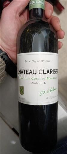 Bordeaux Castillon-côtes-de-bordeaux Château Clarisse Vieilles Vignes 2016