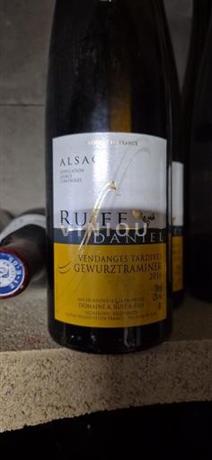 Alsacia Vendanges Tardives Domaine A. Ruff & Fils Vendanges Tardives Gewurztraminer 2016