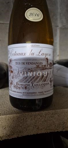 Valle del Loira Coteaux-du-Layon Domaine Taillandier Tris de Vendanges 2016