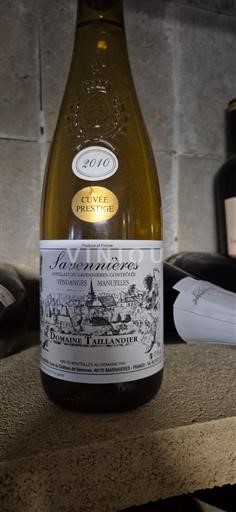 Valle del Loira Savennières Domaine Taillandier Prestige 2010