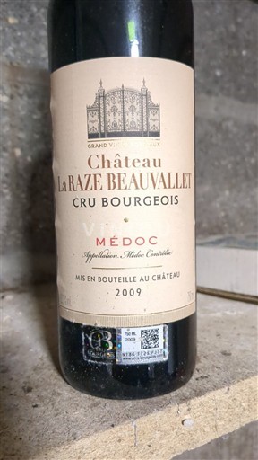 Bordeaux Médoc Cru Bourgeois Château La Raze Beauvallet 2009