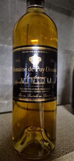 Bordeaux Sauternes Puy-Domine 2016