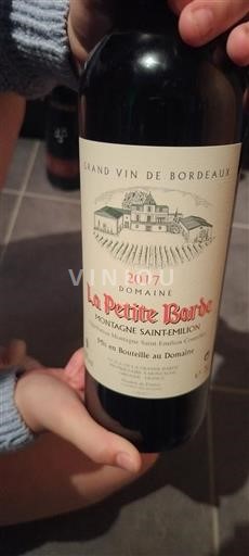 Bordeaux Montagne-Saint-Émilion Domaine La Petite Barde 2017