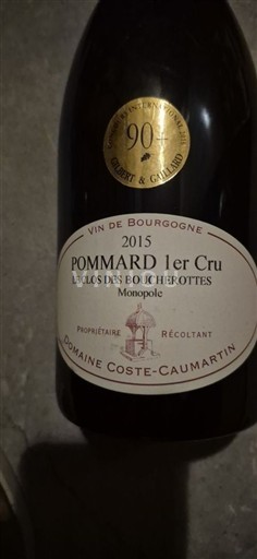 Bourgogne Pommard Premier Cru Domaine Coste-Caumartin Le Clos des Boucherottes Monopole 2015