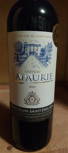 Bordeaux Puisseguin-saint-émilion Lafaurie 2022