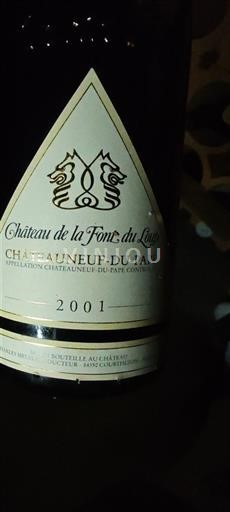 Rhônen laakso Châteauneuf-du-Pape Château La Font du Loup 2001