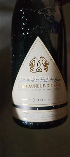 Rhônen laakso Châteauneuf-du-Pape Château La Font du Loup 2008