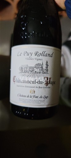 Rhônen laakso Châteauneuf-du-Pape Château La Font du Loup Le Puy Rolland Vieilles Vignes 2014
