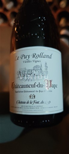 Rhônen laakso Châteauneuf-du-Pape Château La Font du Loup Le Puy Rolland Vieilles Vignes 2015