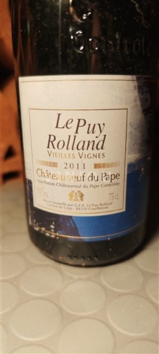 Valle del Ródano Châteauneuf-du-Pape. Le Puy Rolland Vieilles Vignes 2011