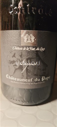 Rhônen laakso Châteauneuf-du-Pape Château La Font du Loup Legend 2015