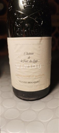 Rhônen laakso Châteauneuf-du-Pape Château La Font du Loup Brandon 1995