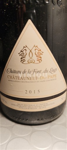Rhônen laakso Châteauneuf-du-Pape Château La Font du Loup 2015