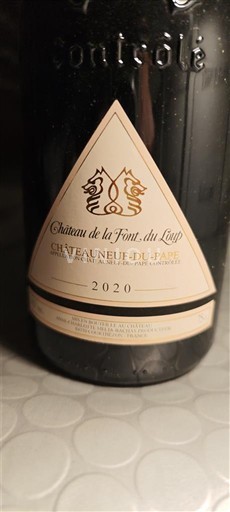 Rhônen laakso Châteauneuf-du-Pape Château La Font du Loup 2020