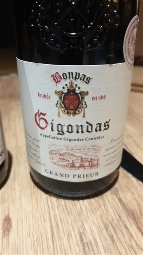 Thung lũng Rhône Gigondas Bonpas Grand Prieur 2023