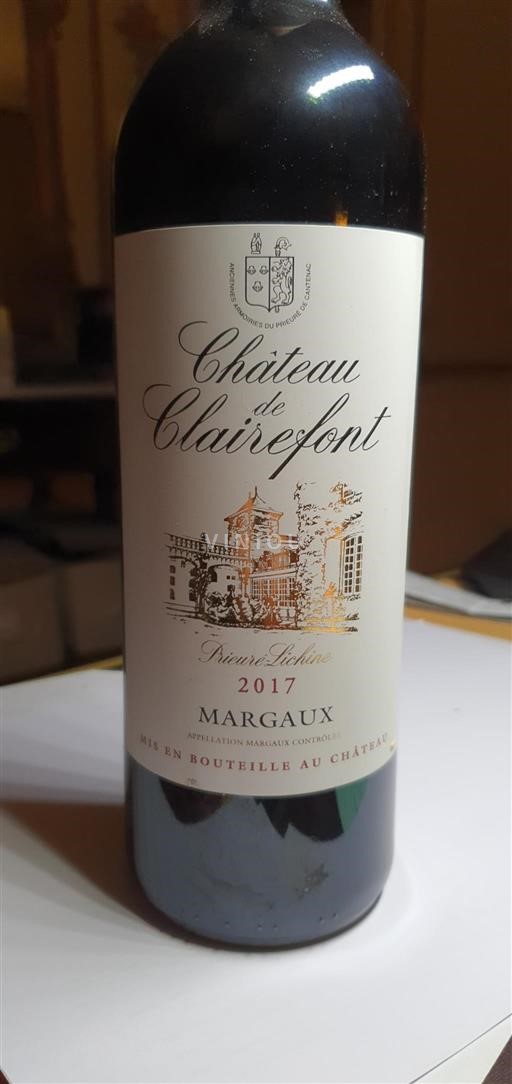 Bordeaux Margaux Château Clairefont 2017